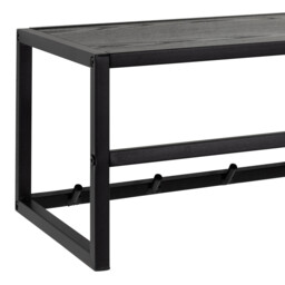 Seaford Coat Rack - Oak and Black - thumbnail 4