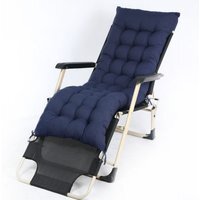 Sun Lounger Garden Chair Cushion Pad - Navy Blue