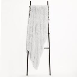 Sienna Fluffy Shaggy Blanket Throw Over Sofa Bed Fleece - Silver - thumbnail 5