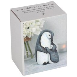 Penguin Mother and Child Ornament Loving Bond Between Mother and Child - White - thumbnail 4