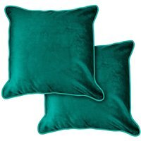 Plush Velvet Soft Touch Cushion Cover In Green - Green