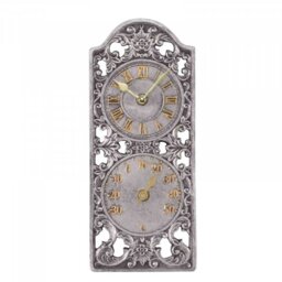 Westminster Wall Clock and Thermometer - Silver - thumbnail 2