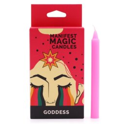 Manifest Magic Pink Candles Pack of Twelve Spiritual  Meditation Enhancer - Pink - thumbnail 3