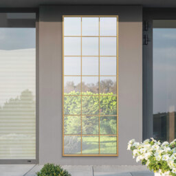 Genestra Window Outdoor Garden Wall Mirror - Gold - thumbnail 2