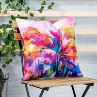 Oil Painting Printed Outdoor Cushion - Pink - image 1