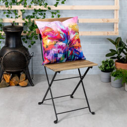 Oil Painting Printed Outdoor Cushion - Pink - thumbnail 3