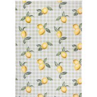 Fruits Lemons Striped Indoor-Outdoor Rug - Sage - image 1