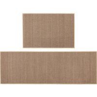 JVL Antarra Machine Washable Doormat and Runner Set - Beige - thumbnail 1