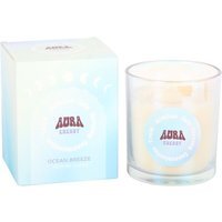 Aura Energy Ocean Breeze Iridescent Candle Calm Refreshing Light - Blue