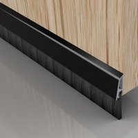 Black Stormguard Draught Excluder Premium Door Brush Seal Concealed Fixings914mm - Grey - image 1
