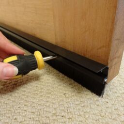 Black Stormguard Draught Excluder Premium Door Brush Seal Concealed Fixings914mm - Grey - thumbnail 4