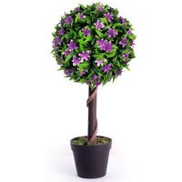 Best Artificial 2ft - 60cm Lily Ball Tree - Purple