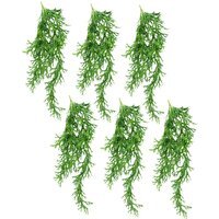 Pack of 6 x Hanging Artificial Staghorn Fern - 6 x 80cm Hanging Staghorn Fern