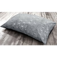 Geometric Print Lounging Cushion with Non-Slip Base - Silver - image 1