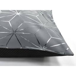 Geometric Print Lounging Cushion with Non-Slip Base - Silver - thumbnail 2