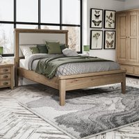 Holcombe Solid Wood Chunky Bed Frame - Smoked Oak / King