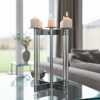 Lucita Silver Candelabra. - Silver