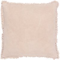 Bertie Cotton Velvet Cushion - Natural / Polyester Filled / Machine Washable (30 degrees max), Low Tumble Dry, Cool Iron.