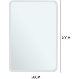 Frameless Rectangular Wall Mirror with Smooth Edges - White / Big - thumbnail 5