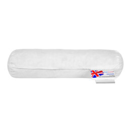 Homescapes Duck Feather Bolster Cushion Insert - White / 30cm - thumbnail 3