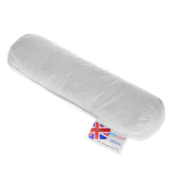 Homescapes Duck Feather Bolster Cushion Insert - White / 30cm - thumbnail 2