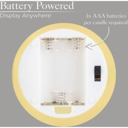 Dancing LED Candles Set Of 3 - Cream / No Remote - thumbnail 2