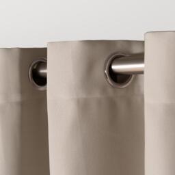 Plain Blackout Thermal Eyelet Curtains  - Stone / 167cm / 182cm - thumbnail 5