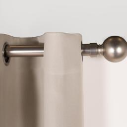 Plain Blackout Thermal Eyelet Curtains  - Stone / 167cm / 182cm - thumbnail 4