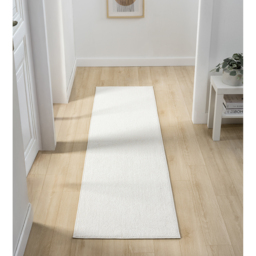 Avior Washable Plain Living Room Area Rug - Loop Pile Pebble Design Rug - Cream / 170cm - thumbnail 2