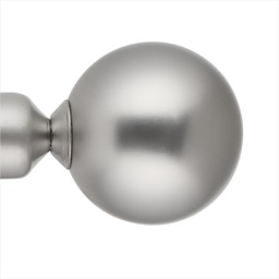 Adjustable Curtain Poles Ball End Finial - Satin Nickel / 325cm - thumbnail 2