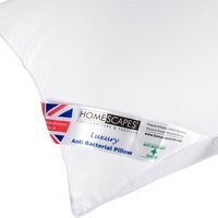 Homescapes Anti Bacterial Pillow Super Microfibre - White