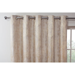 Agadir Jacquard Eyelet Curtains - Champagne / 168cm / 187cm - thumbnail 3