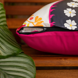 Floral Printed Outdoor Scatter Cushion - Flower Pink / 4 - thumbnail 3