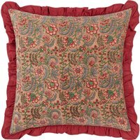 Haven Floral Cotton Velvet Cushion - Blushing Rose / Polyester - image 1