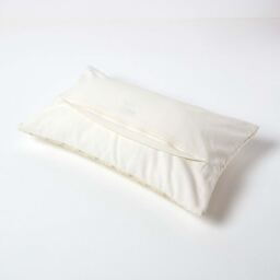 Crushed Velvet Cross Stich Cushion Cover - Cream / 50cm - thumbnail 3