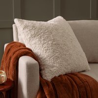 Megeve Faux Fur Cushion - Ecru / Polyester