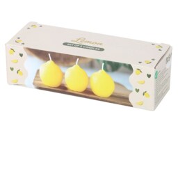Zesty Lemon Candle Trio For Home Decor - Yellow - thumbnail 3