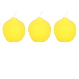 Zesty Lemon Candle Trio For Home Decor - Yellow - thumbnail 2