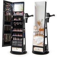 Swivel Jewelry Cabinet - Black - thumbnail 1