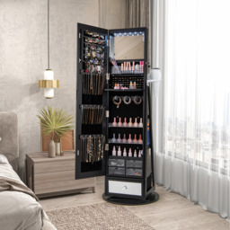 Swivel Jewelry Cabinet - Black - thumbnail 3