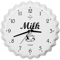 Mathis Milk Bottle Cap Wall Clock - White