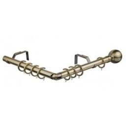28mm 475cm Ball End Antique Brass Eyelet Bay Pole Set - Antique Brass - thumbnail 2