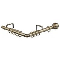 28mm 475cm Ball End Antique Brass Eyelet Bay Pole Set - Antique Brass