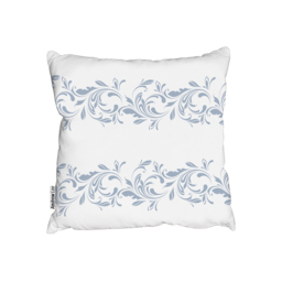 Decorative Swirls And Flowers Outdoor Cushion - Blue / 60cm - thumbnail 2