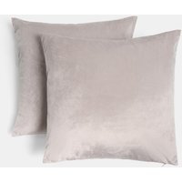 OHS Matte Velvet Cushion Covers - Grey / Machine washable at 30°C. Tumble dry friendly. Do not bleach or iron.