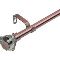 19mm Extendable Metal Curtain Pole Set Diamond - Antique Copper / 70 - 120 cm - image 1