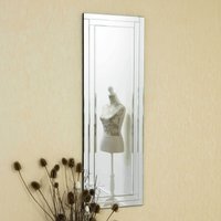 MirrorOutlet Dorney All Glass Double Framed Mirror 120 x 40cm - All glass