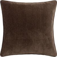 Heavy Chenille Piped Cushion - Brown / Polyester
