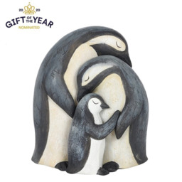 Right From The Very Start Penguin Family Ornament - Grey - thumbnail 2