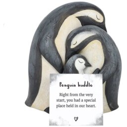 Right From The Very Start Penguin Family Ornament - Grey - thumbnail 4